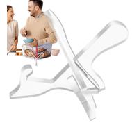 Support pour livre de cuisine en acrylique transparent en forme de X | Support portable | Pour la famille, les amis, la maison, la cuisine, le travail, la bibliothèque, l'école, le musée, les livres