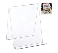 Support pour livre, lot de 10, présentoir acrylique A4, solide, léger, Porte-livre HxLxP: 24 x 20 x 20 cm, transparent