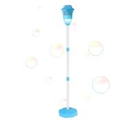 Support pour machine à bulles en forme de lampe de route avec lumière musicale rechargeable - Accessoire de jeu extérieur | Souffleur à bulles debout pour , fête d'anniversaire, rassemblement