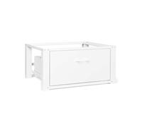 Support pour machine à laver 63 x 54 cm socle réhausseur en métal avec tiroir