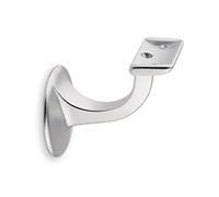 Support pour main courante à surface droite Fixation vis double filetage Argenté