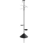 Support pour mangeoire à oiseaux, hauteur réglable, design anti-écureuil, noir