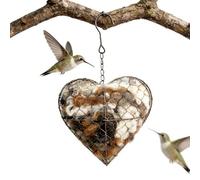 Support pour matériaux de Nidification, Nid d'oiseau en Forme de cœur Fait Main, Abri d'hiver pour Oiseaux Sauvages, Nichoirs pour colibris, Cadeaux pour Le Jardin, Décoration extérieure(1pc)