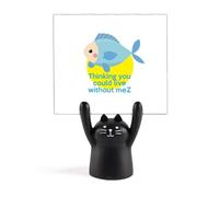 Support pour mémo en anglais avec paroles émotionnelles - Motif chat noir