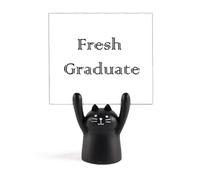 Support pour mémo Motif chat noir avec inscription « Fresh Graduate from The University »