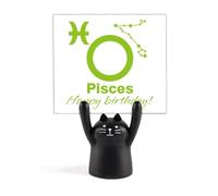 Support pour mémo, motif constellation, destin, anniversaire, poissons, dessin animé, chat, noir