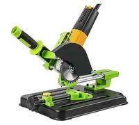 Support pour meuleuse d'angle avec couvercle de protection, pince fixe, profondeur de coupe 60 mm, convient pour meuleuse d'angle de 100 à 125 mm, mécanisme à double voie