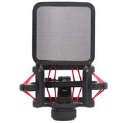 Support pour Microphone de Studio, Pare-vent Noir pour Streaming | Plastique Léger, Montage Stable, pour Réunions de Bureau et Enregistrement Podcast, 23,5 à 24,5mm