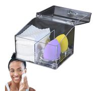 Support pour mixeur de beauté, étui de rangement pour éponge de maquillage | Présentoir de conteneur de stockage de maquillage anti-poussière,Étui à éponge de maquillage robuste avec une capacité modé
