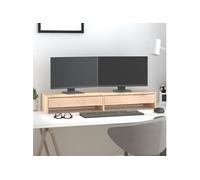 vidaXL Support pour moniteur 100x27x15 cm Bois de pin solide 813959