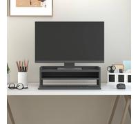 vidaXL Support de moniteur Gris 50x24x16 cm Bois de pin solide