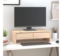 vidaXL Support pour moniteur 50x27x15 cm en bois de pin solide
