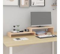 Support pour moniteur (52-101)x22x14 cm Bois de pin solide 814014