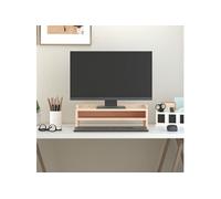 vidaXL Support pour moniteur 50x24x16 cm Bois de pin solide
