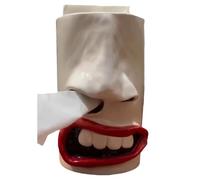 Support pour mouchoirs pour le visage - Porte-serviettes en résine pour éternuements de 12,5 x 8 x 8 cm | Rangement décoratif pour organisateur de mouchoirs, décoration amusante pour la maison, salle