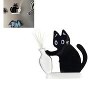 Support pour moustaches de chat, récipient magnétique en acrylique pour animal domestique, décoration murale de bureau, support en fourrure de chat, puissant magnétique, ne glisse pas, pour souvenir