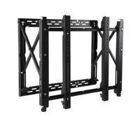 Support pour mur d’écrans, pour écrans de 65-95’’, poids maxi 102 kg, VESA jusqu’à 600x600, système push-pull pour faciliter l’accès au dos de l’écran, orientation portrait ou paysage