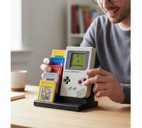 Support pour Nintendo Game Boy Original et 5 Cartouches de Jeu, Noir