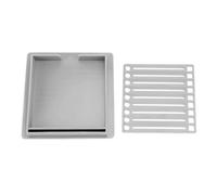 Support Pour Notes Autocollantes, Organisateur avec Pochoirs Transparants, Cadres Pour Notes 3x3 Pouces - Organisation Précise, Design Pratique, Pour Bureau et Études (Grise)