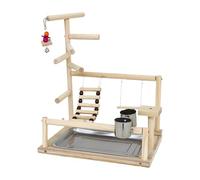 Support pour oiseaux, jouets pour oiseaux en bois naturel, échelle pour caisses de gymnastique pour poissons en bois de perche, support de jeu pour perroquets d'oiseaux