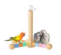 Support pour Oiseaux -perchoir pour Perroquet 21,5 cm | Perchoirs pour perroquets-perchoir à Oiseaux Rotatif avec Griffe en Bois, Tige de meulage et Corde pour perruches, canaris, Accessoires de Cage