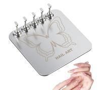 Support Pour Ongles Autocollants Outil De Manucure Stable À Base Magnétique