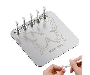 Support Pour Ongles Autocollants Outil Magnétique Réutilisable Stable Pour
