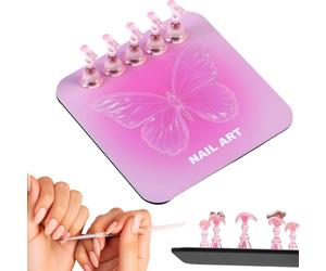 Support pour ongles en acrylique magnétique - Accessoire de peinture élégant compact et élégant - Conseils d'ongles en acrylique - Utilisation à la maison en voyage - Utilité multi-usage en extérieur