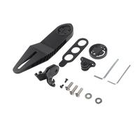 Support pour ordinateur de vélo en aluminium pour Garmin, Bryton, Magene, Blackbird, Wahoo et CYCPLUS - Support de guidon coupe-vent avec fixation intégrée pour vélo de route - Noir