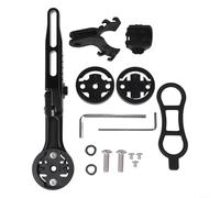 Support pour ordinateur de vélo et éclairage pour Garmin pour Bryton, Wahoo pour Cateye, en alliage d'aluminium, support GPS avec support réglable pour vélo de route, VTT, noir (A)