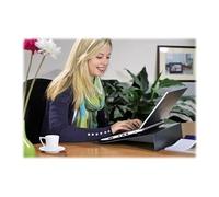 Hama Support pour Ordinateur Portable Carbone (Support pour Ordinateur Portable jusqu'à 47 cm, Hauteur 8 cm, Pieds en Caoutchouc antidérapants, Aspect Carbone) Noir