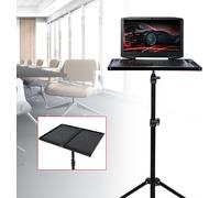 Support pour ordinateur portable Acier Hauteur réglable Portable 69-190cm Trépied Support pour ordinateur portable Projecteur Support au sol Tripode (noir)