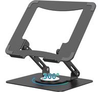 Support Pour Ordinateur Portable Avec Base Rotative À 360°, Rehausseur Ergonomique Pour Bureau, Hauteur Réglable Multi-Angle, Support Pliable, Support En Métal Stable De 10 À 15,6""[ORD624266]