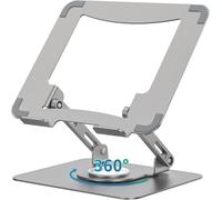 Support Pour Ordinateur Portable Avec Base Rotative À 360°, Rehausseur Ergonomique Pour Bureau, Hauteur Réglable Multi-Angle, Support Pliable, Support En Métal Stable De 10 À 15,6""[POU6264265]
