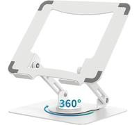 Support Pour Ordinateur Portable Avec Base Rotative À 360°, Rehausseur Ergonomique Pour Bureau, Hauteur Réglable Multi-Angle, Support Pliable, Support En Métal Stable De 10 À 15,6""[ORD624264]