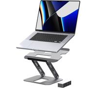 Support Pour Ordinateur Portable Avec Hub D'Affichage Usb C 4K Hdmi - 2 Usb A,Pd 100W Avec Usb-C 5Gbps Support D'Ordinateur En Aluminium Pour Macbook Et Ordinateur Portable Windows (Jts327)