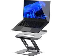 Support Pour Ordinateur Portable Avec Hub D'Affichage Usb C Dual Hdmi, Pd 100W Avec Usb-C 5Gbps, EthernetSupport D'Ordinateur En Aluminium Pour Macbook Et Ordinateur Portable Windows(Jts427)