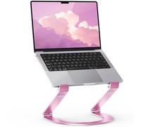 Support pour Ordinateur Portable Maxonar,Support Ergonomique en Aluminium pour Ordinateur Portable,Réglable en Hauteur, Ventilé, Pliable sur le Bureau, Facile à Transporter,pour MacBook,Dell11-15"Rose