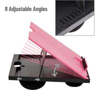 Support Pour Ordinateur Portable - Plateau De Lit - Pliable - Portable - En Plastique - Rose - 37,5 X 27,9 X 18,5 Cm (L X L X H)