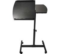 Support pour ordinateur portable - roulettes mobiles - réglable en hauteur - noir