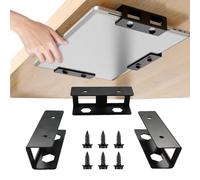 Support pour ordinateur portable sous le bureau - Support en métal pour économiser de l'espace, organisateur de rangement, prend en charge les claviers, modems, boîtes Smart TV, consoles de jeux et
