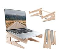 Support pour Ordinateur Portable,Support Ordinateur Portable en Bois Pour Bureau,Laptop Stand,Support PC Ventilé Refroidisseur,Organisateur,Compatible Avec Macbook,Air Pro,Lenovo,Samsung,Dell,HP (S)