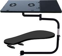 Support pour ordinateur portable Support pour clavier Tablette pour clavier Rotation réglable à 360° Support pour poignet Acier inoxydable