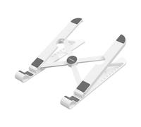 Support pour ordinateur portable - Support pour ordinateur portable Blanc avec revêtement antidérapant