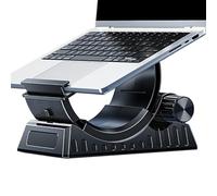 Support pour ordinateur portable - Support réglable pliable en forme de C, 1 pièce rehausseur ergonomique pour une visualisation au niveau des yeux, cadre en aluminium ventilé avec coussinets