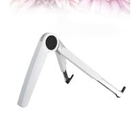 Support pour Ordinateur Portable Triangle en Alliage D’aluminium | Réglable et Pliable, Structure à Triple Angle, Finition Blanche Simple, Usage Maison ou Jeu
