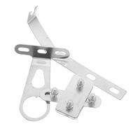 Support pour Panier de Vélo en Métal Argenté, Kit de Fixation Robuste | Plaques et Équerres Incluses, Montage Rapide pour Cyclistes Urbains, Finition Protégée, Usage Route et Chemin