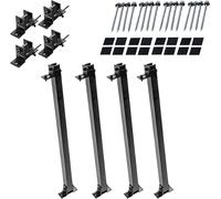 Support pour panneau solaire de balcon noir (30-60°) pour 2 panneaux, support réglable, cadre en aluminium pour systèmes photovoltaïques, résistant aux intempéries, robuste, TVA 19%