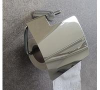 Support pour Papier Toilette avec Couvercle Mural Chromé Laiton Bain OBI MINDORA