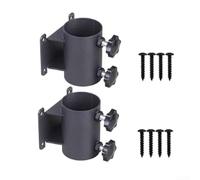 Support pour parasol Aluminium Lourd 15x12cm Anti-Rouille Support | Design fendu en deux, s'adapte pour bois et métal, stabilité accrue garde-corps, montage flexible partout